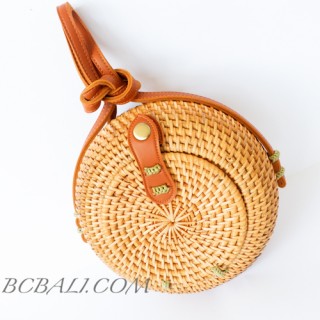  Bali Circle Ball Rattan Bags Handwoven Etnic Unique Desaign